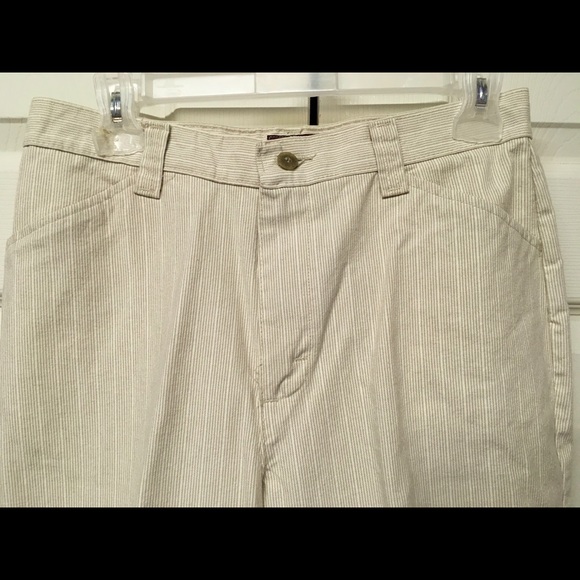 Cream and brown mini striped trousers. - Picture 3 of 6